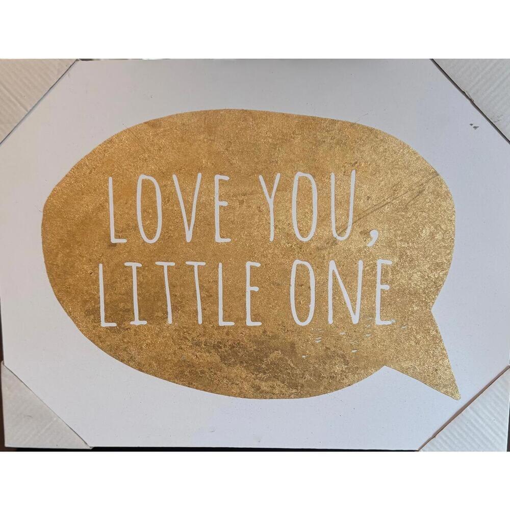 Gold & White Pic | Love You, Little One | NWT